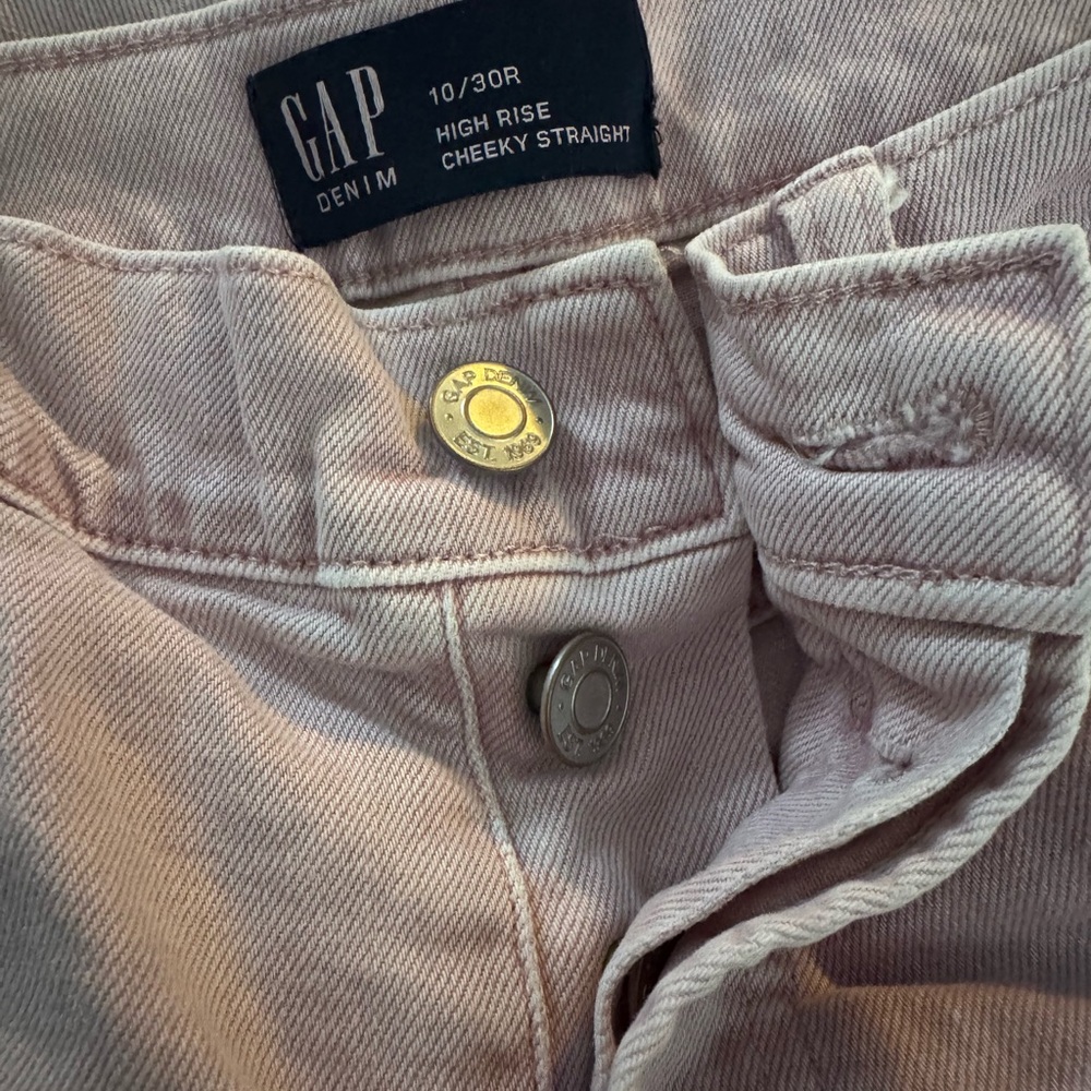GAP Pink High Rise Cheeky Straight Jeans